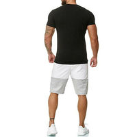 Conjunto de Camiseta y Pantalones Cortos de Verano de Poliéster Teñido Anudado de Alta Calidad con Apliques de Forro Polar, de Secado Rápido, Transpirable, Ecológico, Tallas Grandes, 2 Piezas