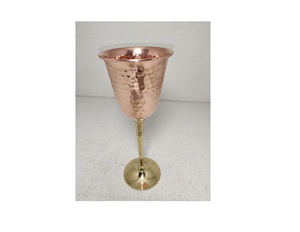 Taza de copa de vidrio de 400ml forrada de cobre con tapa para cócteles Bebidas frías Cerveza y vino Vasos de capacidad de 300ml-500ml - Product Image 5