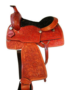 Juego de sillín inglés de cuero genuino duradero de primera calidad, tachuela de caballo de Rancho occidental, varios tamaños, 14 "-18", varios colores - Product Image 6
