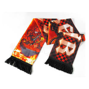 High Quality Custom Printed Soccer Scarf for Sports Fans Winter Plain Style Wholesale - Product Image 2