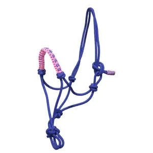Stylish English Saddle Horse <b>Halters</b> Leather with Nylon <b>Rope</b> and PP Material High Quality Horse Training Equipment - Product Image 1