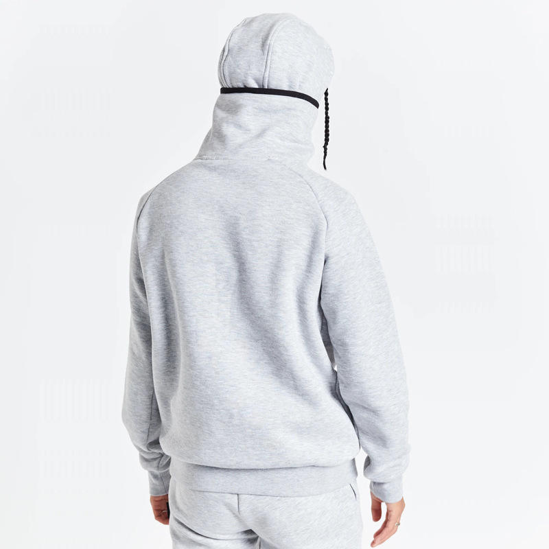 Full Zip up Face Hood Washed Men Heavy Essential Comfy Custom