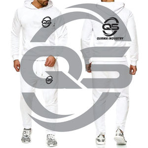 Ensemble de vêtements 2 pièces pour garçons de couleur unie pull à capuche en polaire et bas actif-pour le sport et le jeu - Product Image 5