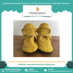 High Quality 100% Pure Organic Cotton Baby Booties Manufacturer Supplier and Exporter in India - Product Image 4