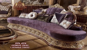 Imperial ชุดเฟอร์นิเจอร์ห้องนั่งเล่นเคลือบทอง,เฟอร์นิเจอร์ห้องนั่งเล่นแกะสลักมือหรูหรา Royal Palace - Product Image 4