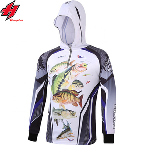 Sweat à capuche de pêche imperméable Performance Plus Size avec masque facial, protection solaire, séchage rapide, respirant, jersey long pour protection solaire - Product Image 6