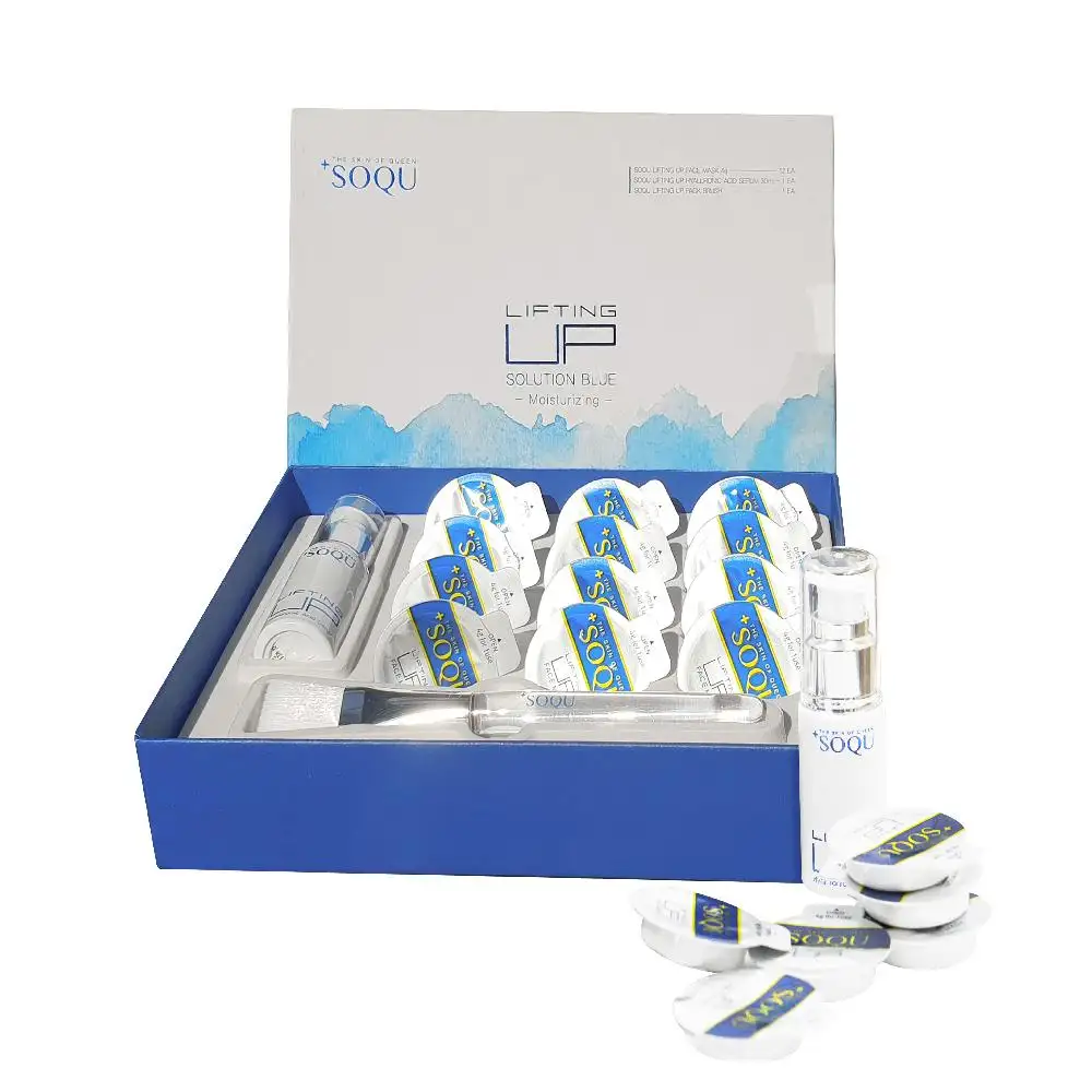 SOQU LIFTING UP FACE MASK SOLUTION BLUE 12pcs MIRACLE-S facial skin care anti-wrinkle Kbeauty Korean cosmetic made in korea