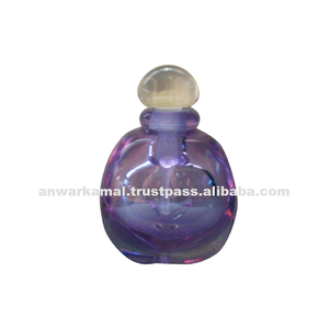 Flacons de parfum vides en verre de 50 ml de couleur irisée violette avec bouchon à poussoir - Product Image 5