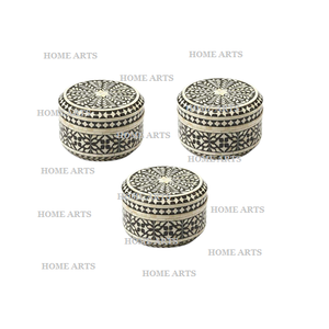 ชุดกล่องโรตีแบบฝังกระดูกทรงกลม3ชิ้นกล่องโรตี้สำหรับตกแต่งห้องครัว - Product Image 1