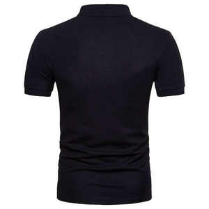 เสื้อโปโลผู้ชายลายกราฟิกผ้าถักสไตล์แคชชวลสำหรับฤดูใบไม้ผลิ - Product Image 3