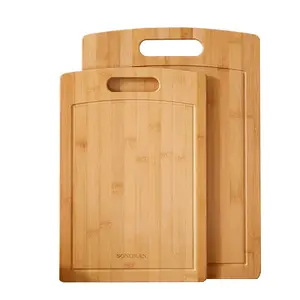 Прочные нескользящие деревянные прямоугольные подвесные Разделочные Блоки кухонная утварь бамбуковая разделочная доска