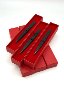 Professionnel meilleur Design noir Plasma pleine plaine en acier inoxydable pince à épiler Extension de sourcils Logo personnalisable Instrument de beauté - Product Image 2