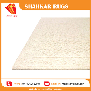 Alfombras de Lana al Por Mayor, Color Marfil, Diseño Personalizado, Hechas a Mano, Felpa, Modernas, Aptas para Mascotas, Antideslizantes, Tamaños Personalizados Disponibles - Product Image 5