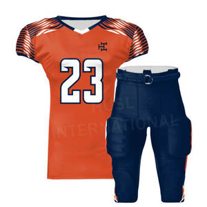 Camisetas de fútbol americano de equipo juvenil de alta calidad personalizadas uniformes transpirables de talla grande con bordado - Product Image 5