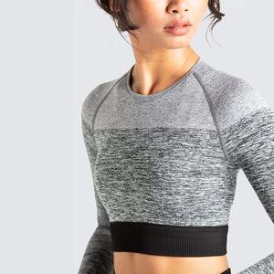 Vêtements de fitness pour femmes OEM, haut court en coton mesh de haute qualité avec designs personnalisés - Product Image 3