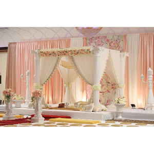 Mandap romano blanco de fibra para boda, Pilar romano, para decoración, Reino Unido, Occidental - Product Image 1