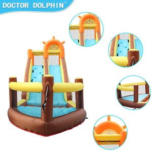 Bác Sĩ Dolphin Chất Lượng Cao Tàu Cướp Biển <span class=keywords><strong>Inflatable</strong></span> Trampoline Nhảy <span class=keywords><strong>Bouncer</strong></span> Lâu Đài Nhà Với Slide Nước Để Bán - Product Image 2