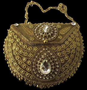 Pochette en métal faite à la main pour femme, sacs à main en or ou en argent, avec pierres de bonne qualité, perlée, tenue de soirée de mariage, WA0002 - Product Image 1