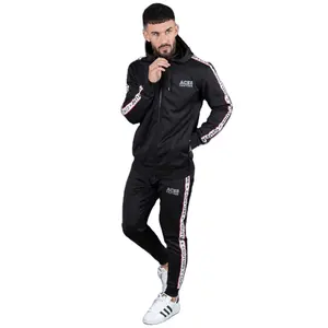 side tape side stripes Custom Men zipper Hoodie/hoodies