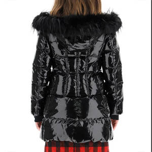 Chaqueta acolchada corta de invierno de talla grande para mujer, diseño brillante de burbujas con forro de lana transpirable de lona de calidad, nuevo - Product Image 6