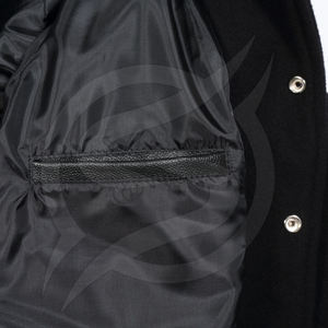 Custom Embroider Patched Logo Letterman <b>Men</b> <b>Baseball</b> <b>Jackets</b> With Long Sleeves - Product Image 4