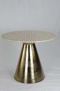 โต๊ะกาแฟโลหะเหล็กทุบสไตล์โบราณทำจากทองแดงสำหรับห้องนั่งเล่นและตกแต่งบ้าน - Product Image 5