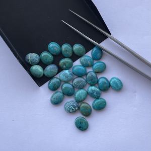 Fabricante de cabujones semipreciosos calibrados ovalados lisos de piedra de crisocola Natural de 8mm y 10mm a precio mayorista distribuidor regular - Product Image 1