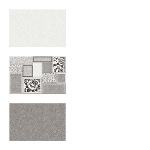 white and black color with 3d <b>poster</b> design decorative villa usage glazed wall tiles 300x450mm - Product Image 3