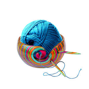 6x3 Inches Handmade Wooden Yarn Bowl <b>Wool</b> Bowl Yarn <b>Holder</b> Wooden Bowl for <b>Knitting</b> Yarn Basket Creative Gifts - Product Image 1