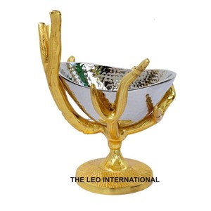 <b>Stainless</b> <b>Steel</b> and Aluminum Metal Round Shape Gold Plated <b>Bowl</b> Shinny Polish Highest Quality Decorative <b>Bowl</b> - Product Image 3