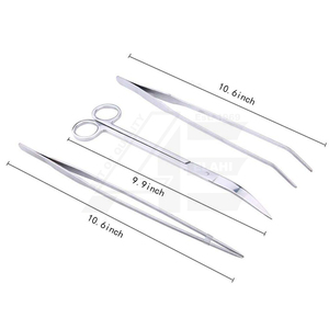 Juego de Pinzas para Acuario 2026, Pinzas Largas de Acero Inoxidable Curvas y Rectas, Tijeras para Alimentación de Acuario, Kit de Herramientas de Mantenimiento (3 Piezas) - Product Image 2