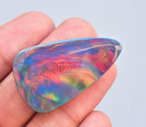Multi Fire Cabochon High Quality Multi Fire Aurora Opal Gemstone Custom Shape And Size Shape Aurora Opal Pair Aurora Opal Gems - Product Image 6
