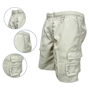 Offre Spéciale Short cargo à séchage rapide respirant imperméable teint uni pour hommes couleur personnalisée motif solide Style décontracté écologique - Product Image 3