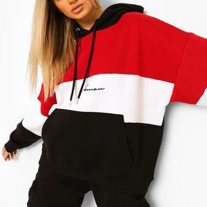 Sudadera deportiva de gran tamaño para mujer con Etiqueta Privada, Sudadera con capucha personalizada con forro polar largo para ropa de calle de invierno, estampado liso - Product Image 1