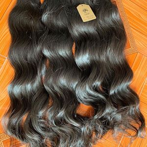 Extensiones de Cabello Humano con Textura Ondulada, Trama Simple y Doble, 100g, 1 Paquete - Product Image 3