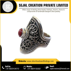 Bague en argent sterling 925 pour femme Sejal Creation, avec perle de 4 mm et connecteurs diamantés – Bijoux élégants très demandés - Product Image 2