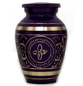 เครื่องเงินสีฟ้าเก็บโกศใส่เถ้ากระดูกทองเหลืองอลูมิเนียมโลหะสำหรับผู้ใหญ่บริการฝังศพบริการงานศพโกศเงินสีฟ้า - Product Image 6