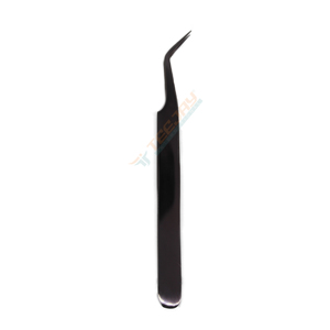 Pince à épiler TEEJAY Plasma Rose Gold pour extensions de cils, pointe fine angulaire à 45 degrés, en acier inoxydable, 12,5 cm, isolation optimale - Product Image 1