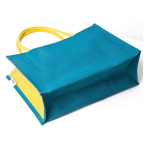 ถุงปอกระเจาแบบย่อยสลายได้ทำด้วยมือพร้อมซิปและที่จับถุงช้อปปิ้งอเนกประสงค์แบบนำกลับมาใช้ใหม่ได้ดีไซน์ใหม่สำหรับโปรโมชั่น - Product Image 5