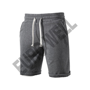Vente en gros de shorts de course d'été pour hommes High Street avec poches zippées bas élastiqué shorts de jogging solides et écologiques - Product Image 5
