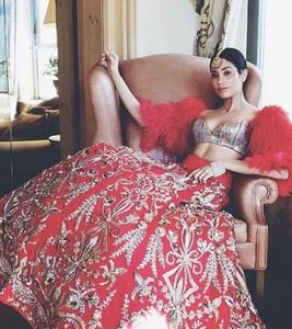 Veste indienne/pakistanaise à broderie lourde royale avec robe Lehenga pour mariages Collection 2019 - Product Image 1