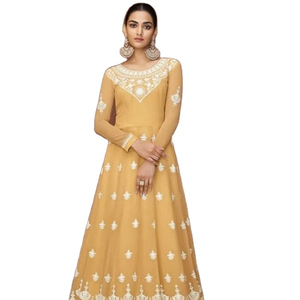 Chikankari-vestido Anarkali de edición exclusiva para mujer, vestido femenino de serie, Anarkali Kurti - Product Image 1