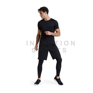 Venta caliente personalizado liso en blanco de manga corta cuello redondo poliéster/Spandex ropa deportiva Dry Fit camisetas a precios muy baratos - Product Image 4