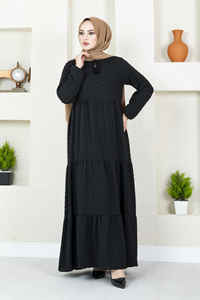 Shabby Chic Modeste Mode Abaya Tunique Hijab Robe Lycra Matériel Turc Style Ethnique pour Adultes - Product Image 6