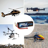 Batterie Lipo Zeee 3S 11.1V 7000mAh 100C Boîtier souple Connecteur Deans avec plaques métalliques pour voitures, camions, chars et modèles de course RC