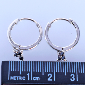 Belle 925 Sterling Silver Hoop En Gros Meilleure Vente Bleu Saphir Gemme Boucles D'oreilles Minimalistes Fabricant De Bijoux Pour Femmes - Product Image 5