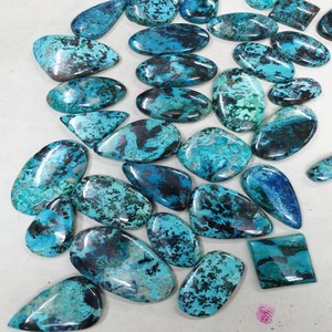 Cabochons Shattuckite de qualité AAA avec pierre précieuse naturelle en vrac Azurite pour la fabrication de bijoux couleur bleue - Product Image 3