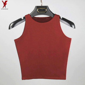 Orns — t-shirt court moulant extensible pour femmes, tricot sans manches, coupe ajustée asymétrique, noir, nouvelle collection, 2021 - Product Image 2