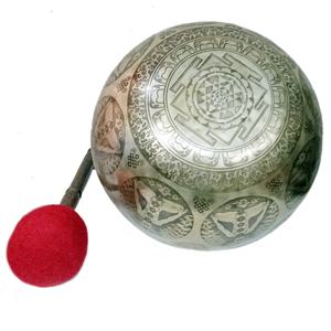 Cuencos de canto tallados de estilo religioso hechos a mano tibetano, conjunto de regalos únicos novedosos - Product Image 3