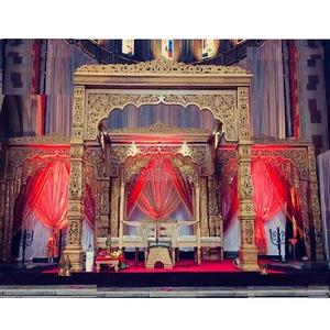Diseño de Mandap de Boda Estilo Real Bollywood, Decoración Tradicional de Mandap de Boda Jodha Akbar, Mandap de Boda Grandioso Rajwada, Georgia, Reino Unido - Product Image 1